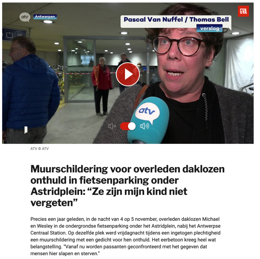 Gazet van Antwerpen 22nov22 - Muurschildering